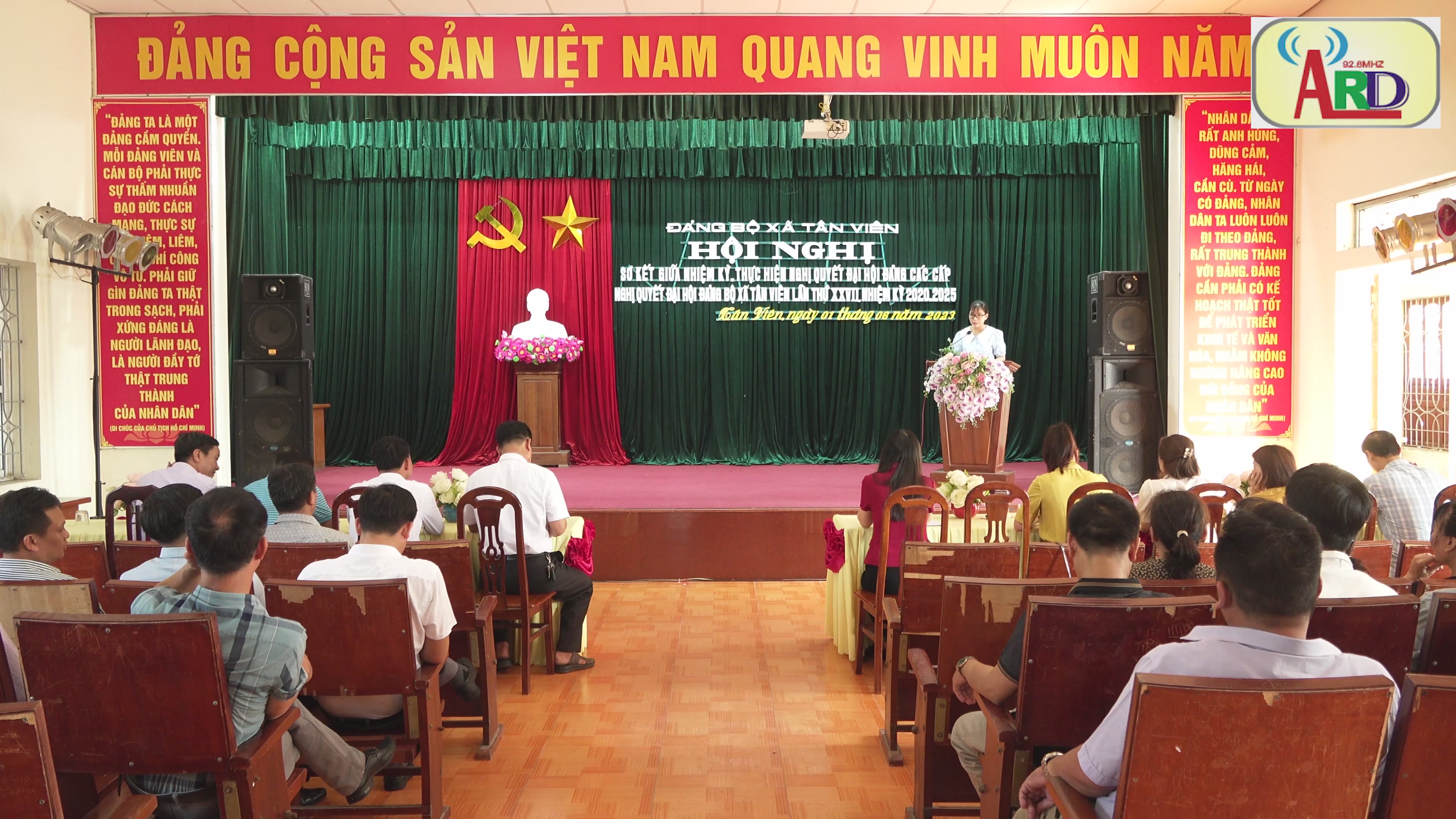 Đảng bộ xã Tân Viên sơ kết giữa nhiệm kỳ thực hiện NQ đại hội Đảng các cấp NK 2020- 2025 hội Đảng các cấp 