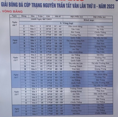 Chuẩn bị khai mạc giải bóng đá Cúp Trạng Nguyên Trần Tất Văn lần thứ II năm 2023
